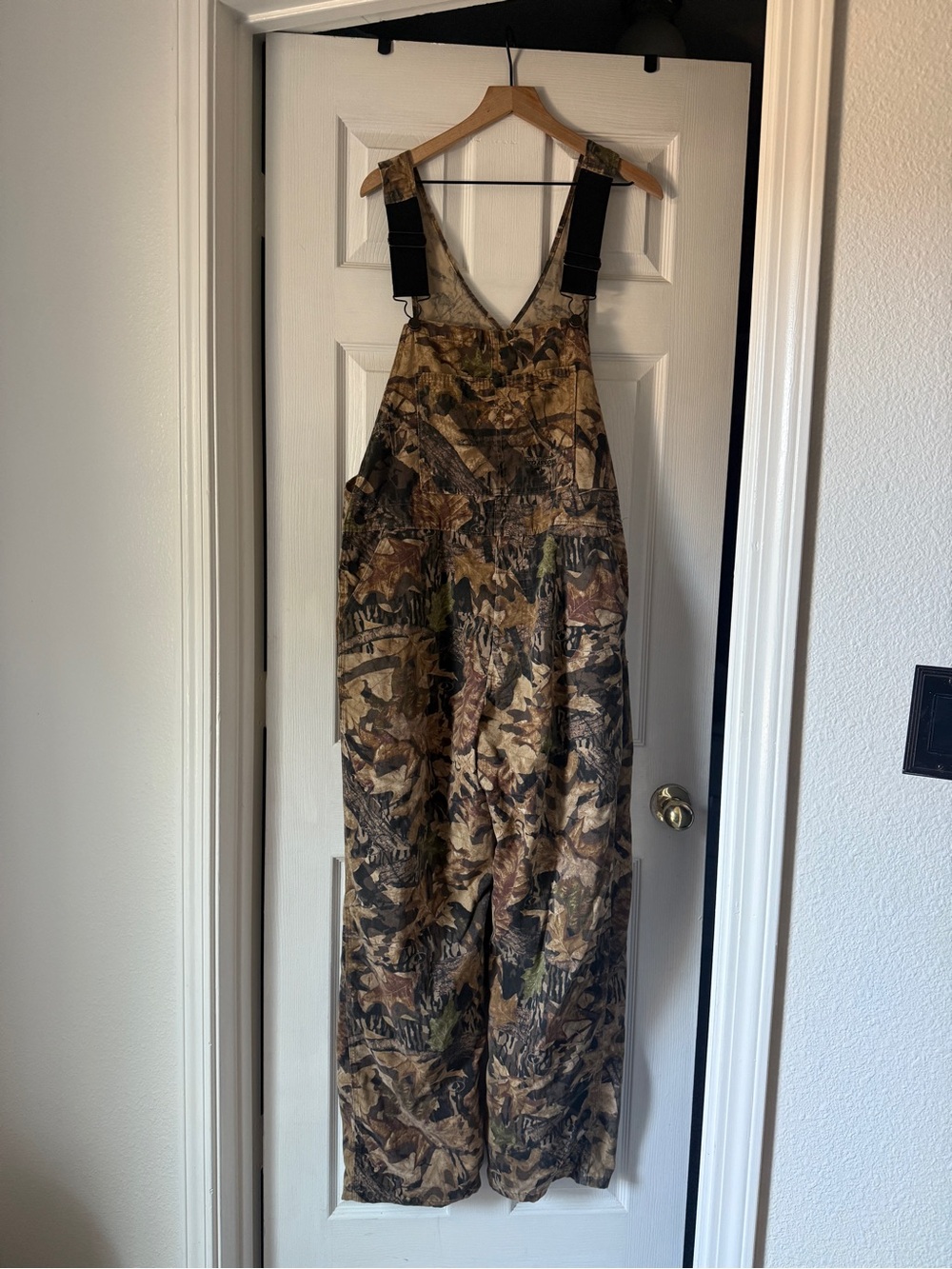 Camouflage Hunting Bib Overalls - Realtree-Style Camo Vintage 38
